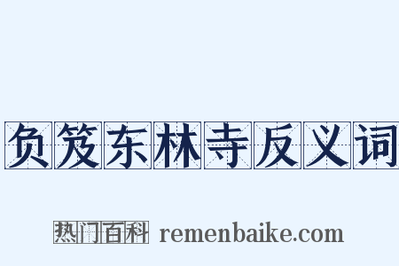负笈东林寺反义词是什么意思的图片